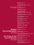 Titelseite der Broschüre „Bremer Kunststipendium 2015-2020“