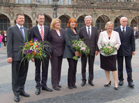 Dr. Joachim Lohse,Martin Günthner, Anja Stahmann, Karoline Linnert, Jens Böhrnsen, Renate Jürgens-Pieper und Ulrich Mäurer