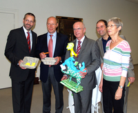 von links Hermann Schünemann, Rolf Speulda, Präsident Christian Weber, Dr. Christoph Schottes und Elke Dittmar