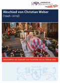 Titelseite der Broschüre „Abschied von Christian Weber (1946-2019)“